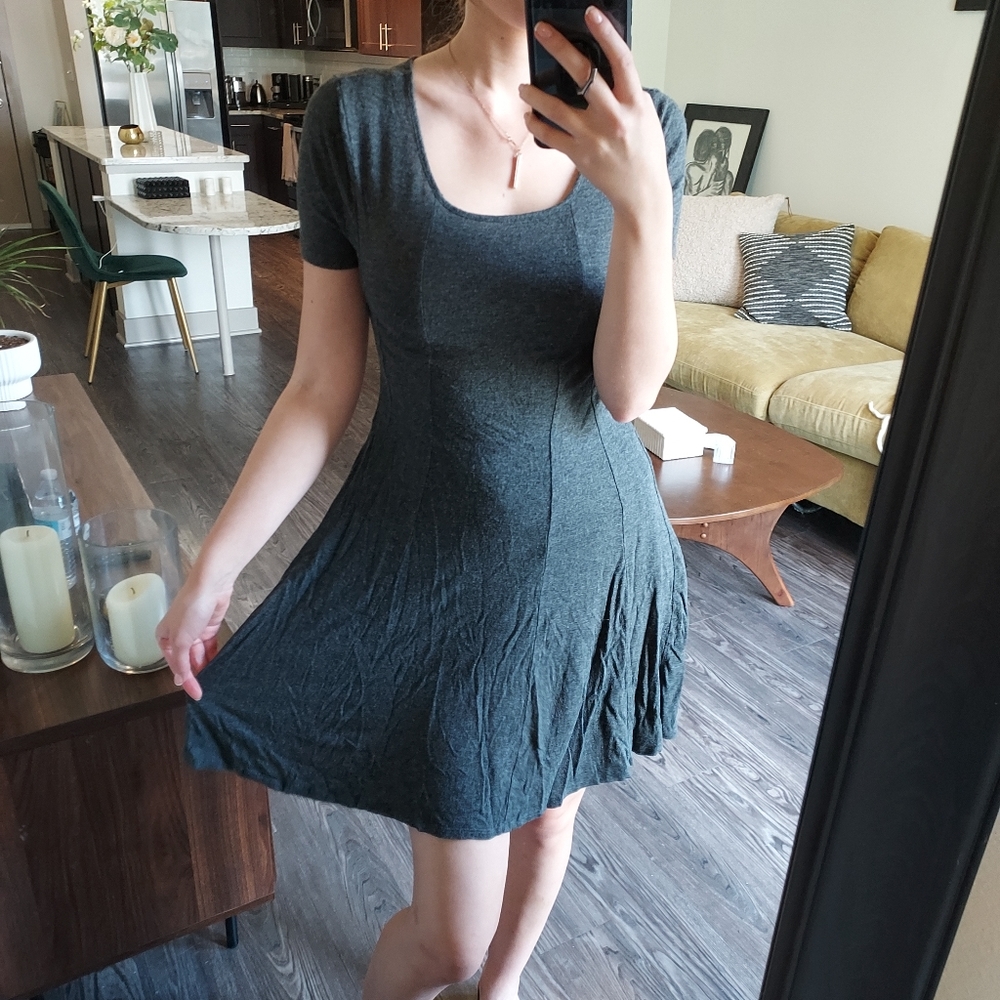 Fit and flare princess seam t shirt dress